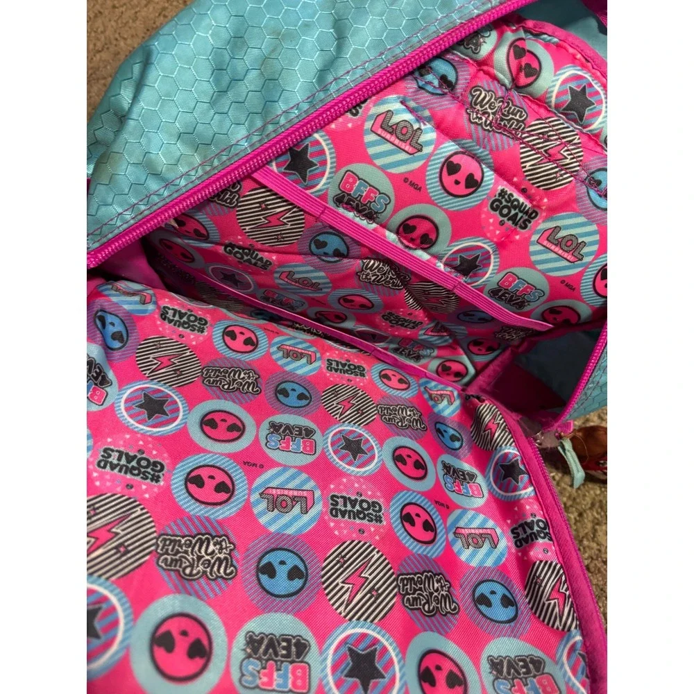 LOL Surprise BBs Run the World Backpack Holographic Pink Blue Kids School Bag